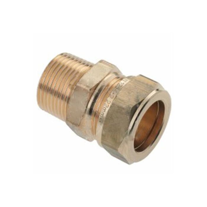 Bonfix messing draadkoppeling 28 mm knel x 1" buitendraad Bonfix messing draadkoppeling 28 mm knel x 1" buitendraad