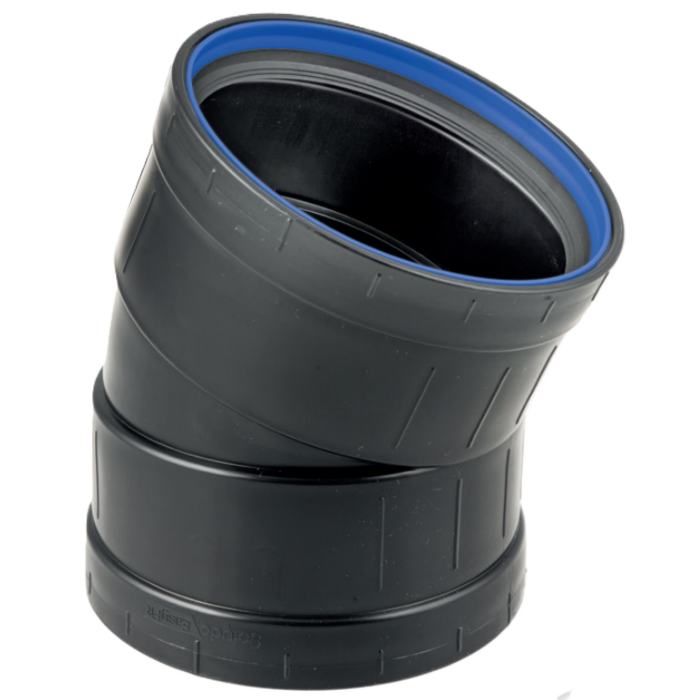 PP bocht 22.5° 2 x manchet 110 mm