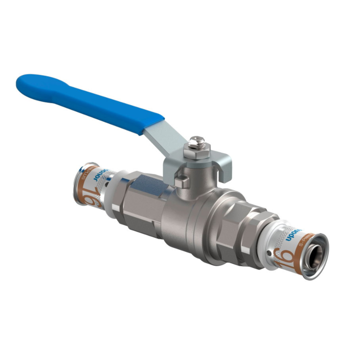 3-Weg Pneumatische Kogelkraan 32 mm T-Boring PVC Veer-Openend